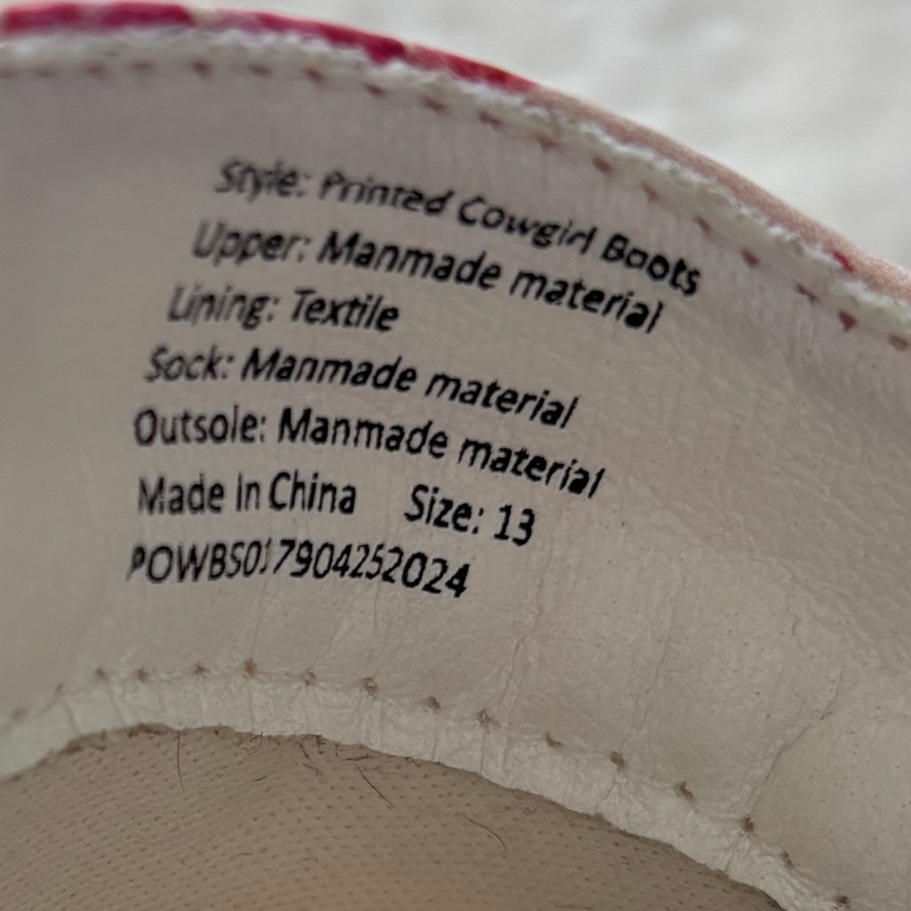 SweetHoney Floral White Cowboy Boots - Picture 8 of 8